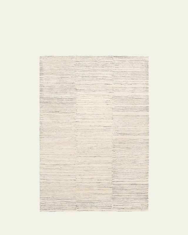 Avery Pewter Blue Hand-Tufted Wool Rug, 8' x 10'